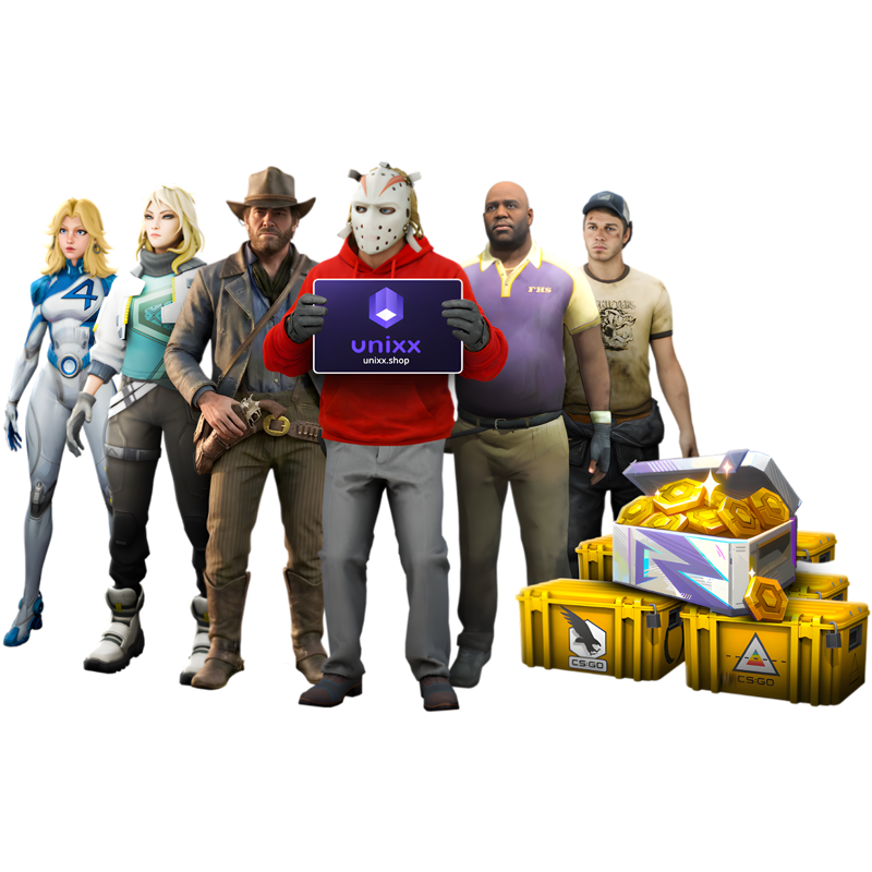 Game characters from CS2, Marvel Rivals, Valorant, RDR2 & more — all powered by Unixx.Shop. Buy undetected cheats, hacks & mods starting at $1.25. Visit unixx.shop